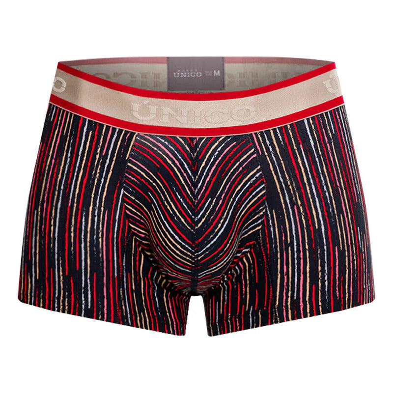 Bóxer Corto Elástico Para Hombre Marca Mundo Único® Inmenso Rayas S
