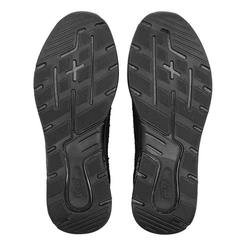 Tenis Tejido Para Mujer Mod.105111 Marca Flexi® Negro Tejida 25 Mx