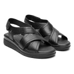 Sandalia Casual Para Dama Piel Confort M.124215 Marca Flexi® Negro 26 Mx