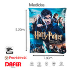 Cobertor Ligero Super Suave Matrimonial Diseños Providencia® Harry Potter Reliquias De La Muerte 850 G Multicolor