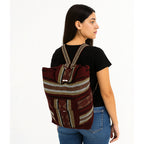 Mochila Artesanal Tejida Tipo Morral Con Bolsillo Frontal 10kg