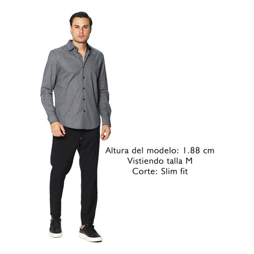 Camisa Para Hombre Manga Larga Estampada B45322 Bobois®