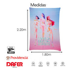 Cobertor Ligero Super Suave Matrimonial Diseños Providencia® K-pop Demon Hunters  850 G Multicolor