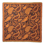 Chalina Chal Elegante Suave Para Mujer 130x130cm Naranja Naranja Geométrico Unitalla