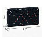 Cartera Troquelado Tachuelas 25wayp33/2000 Marca Desigual® Negro Troquelado Tachuelas