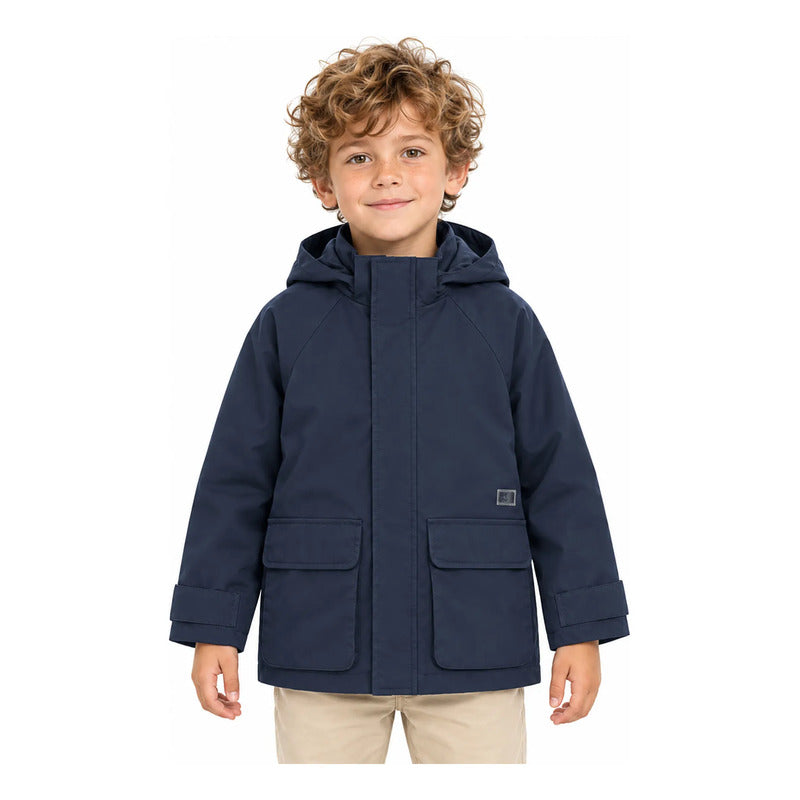 Chamarra Rompevientos Para Niño Mod.3445 Marca Mayoral® Marino 10 Años Lisa