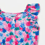 Blusa Ligera Casual Para Niña Mod.3131 Marca Mayoral® Magenta Floreado 6 Años