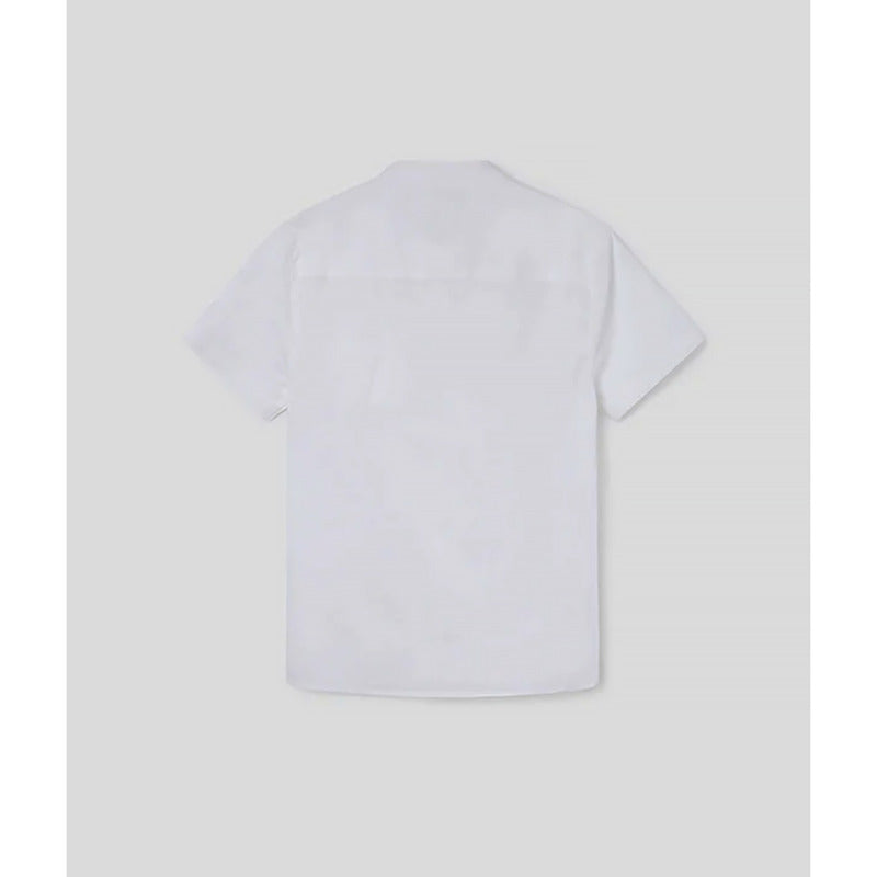 Camisa Cuello Mao Para Niño Mod.6113 Marca Mayoral® Blanco Liso 16 Años