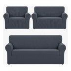 Cubre Sala Set 3 Piezas Estirable Ajuste Perfecto Blank &co® Oxford Geométrico