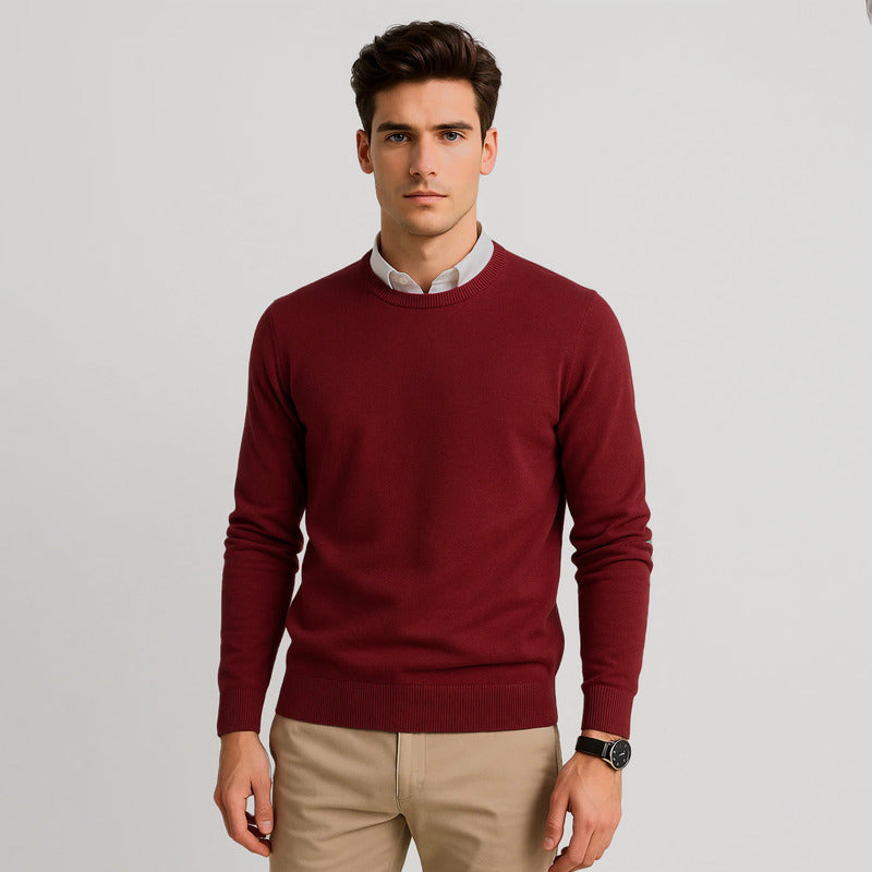 Suéter Para Hombre Básico De Punto Fino E55301 Marca Bobois®