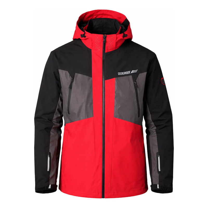 Chamarra Impermeable De Caballero M.cw90pol7055 Greenlander® Rojo M Lisa