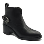 Botín Tacón 5cm Para Dama Mod. L1126163 Marca Levís® Negro Liso 23 Mx