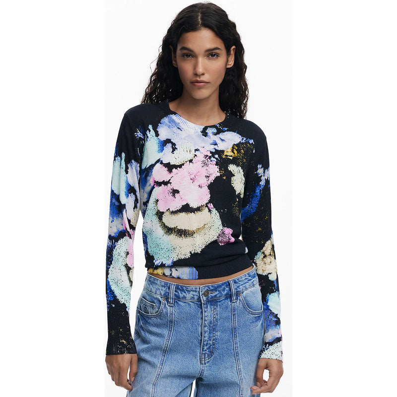 Suéter Ligero Casual Para Mujer 25wwjf46/5025 Desigual® Multicolor Monsieur Christian Lacroix S