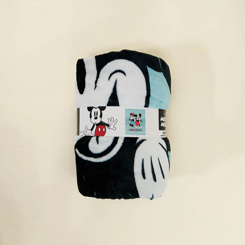 Cobertor Ligero Super Suave Matrimonial Diseños Providencia® Mickey Y Minnie Retro 850 G Multicolor