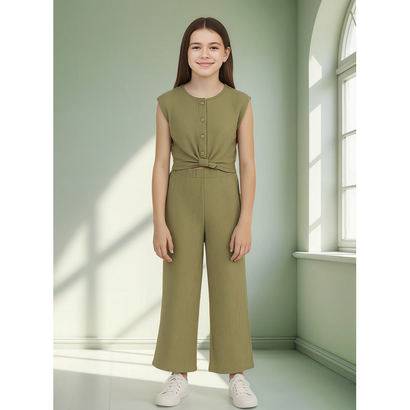 Jumpsuit Para Niña Mod.6865 Marca Mayoral® Verde Musgo 8 Años