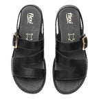 Sandalia Casual Para Mujer Mod.100237 Marca Flexi® Negro 25.5 Mx