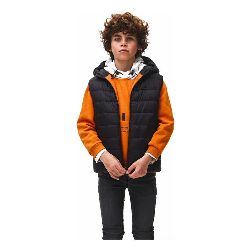 Chaleco  Reversible Con Gorro Mod.7389 Marca Mayoral® Naranja 10