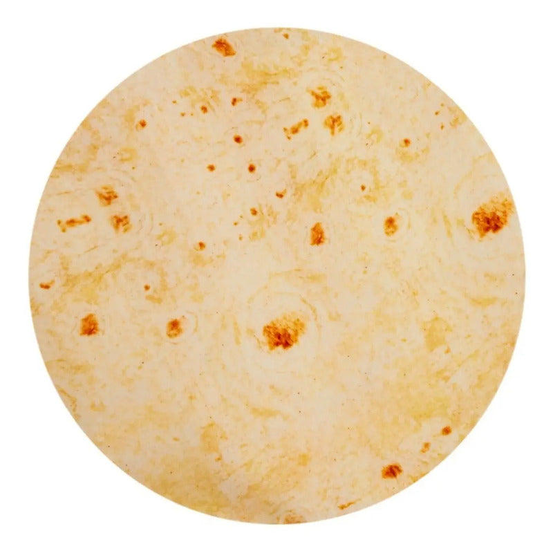 Frazada Divertida Circular Suave Marca Providencia® Beige Tortilla De Harina