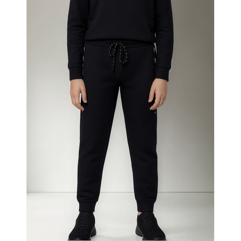 Pants Deportivo Para Niño Mod.6520 Marca Mayoral® Negro Liso 16