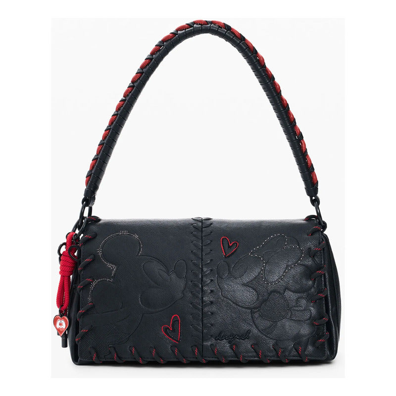 Bolso Mediano Mickey Para Mujer 26saxp85/2000 Desigual® Negro Mickey Níquel