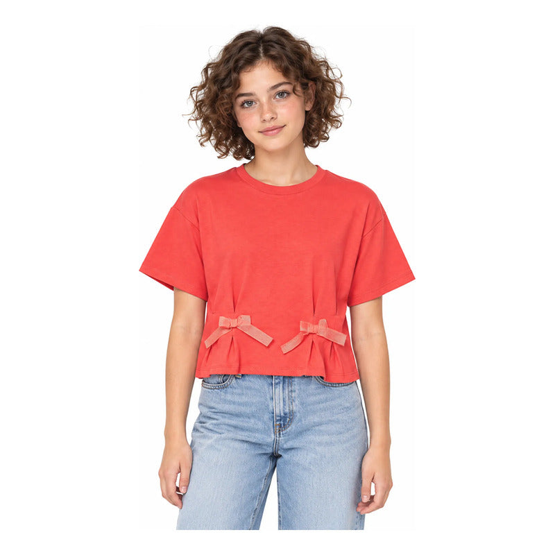 Blusa Holgada Juvenil Mod.6004 Marca Mayoral® Coral Lisa 10 Años