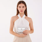 Cartera Elegante Para Mujer Mod. Ji 623 Marca Jaime Ibiza® Plateado Texturizado