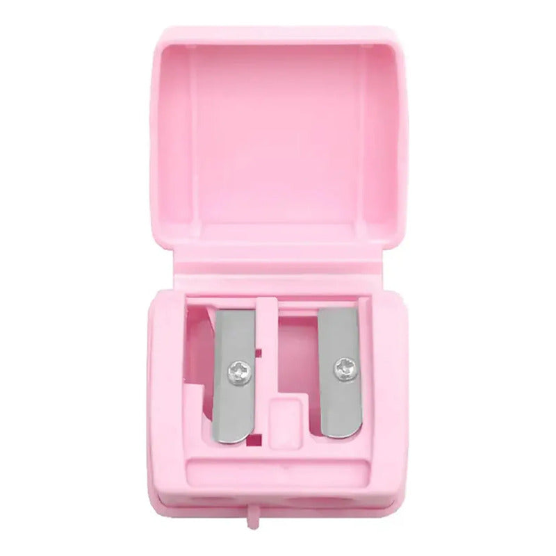 Sacapuntas Doble Con Tapa Para Maquillaje Beauty Creations® Rosa