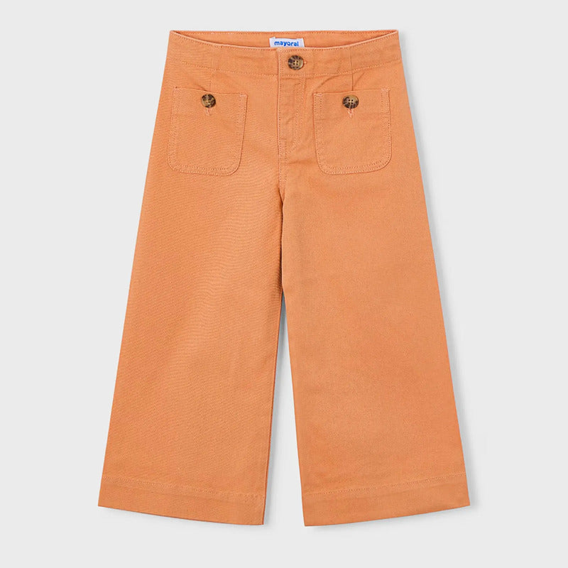 Pantalón Largo Ancho Para Niña Mod.3587 Marca Mayoral® Melocoton Lisa 6 Años