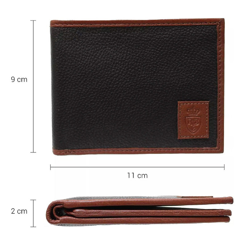 Cartera De Hombre Mod. B76-0020-1 Marca Polo Club ® Negro Liso