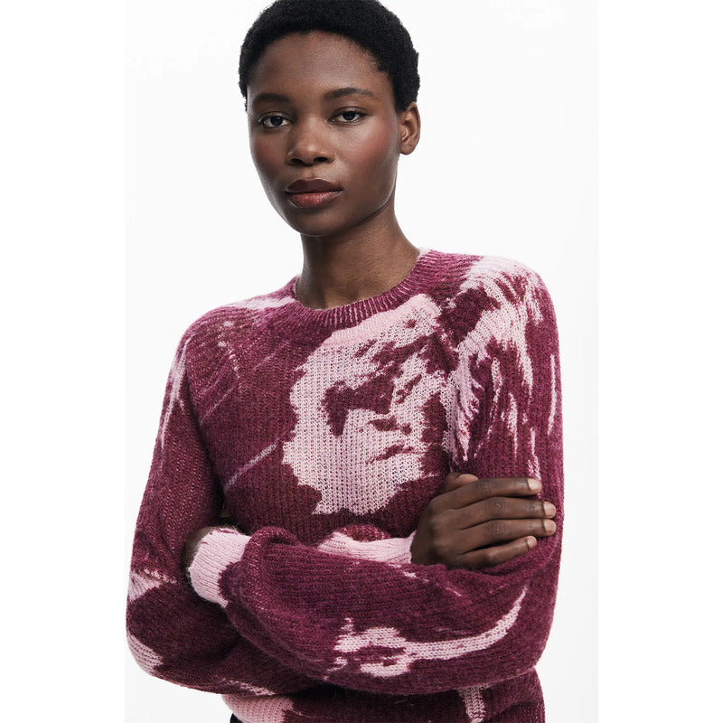 Suéter Ligero Para Mujer  25wwjf31/3078 Marca Desigual® Multicolor Geométrico M