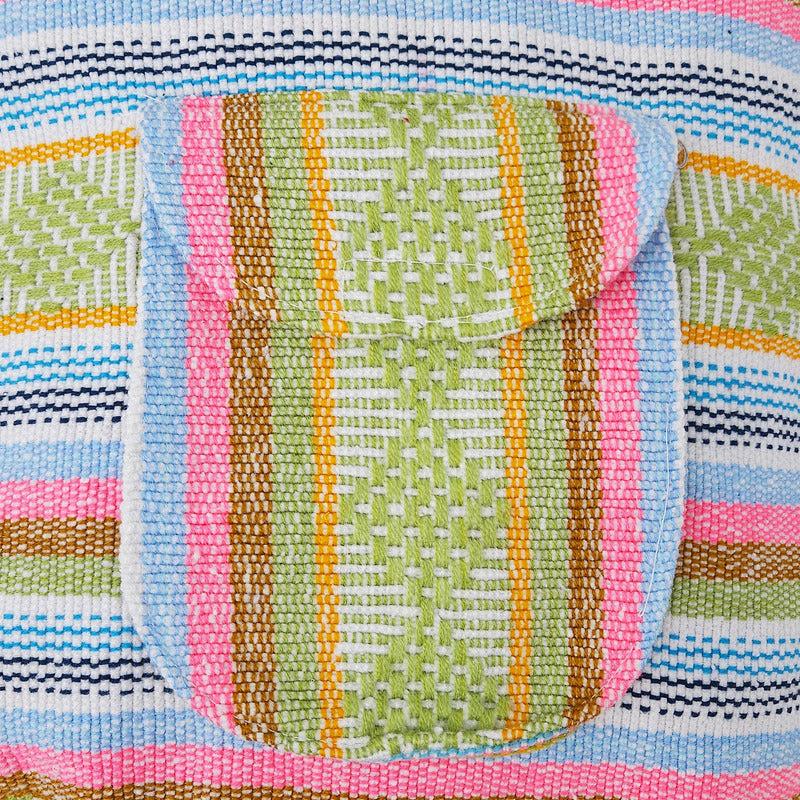 Mochila Artesanal Tejida Tipo Morral Con Bolsillo Frontal 10kg