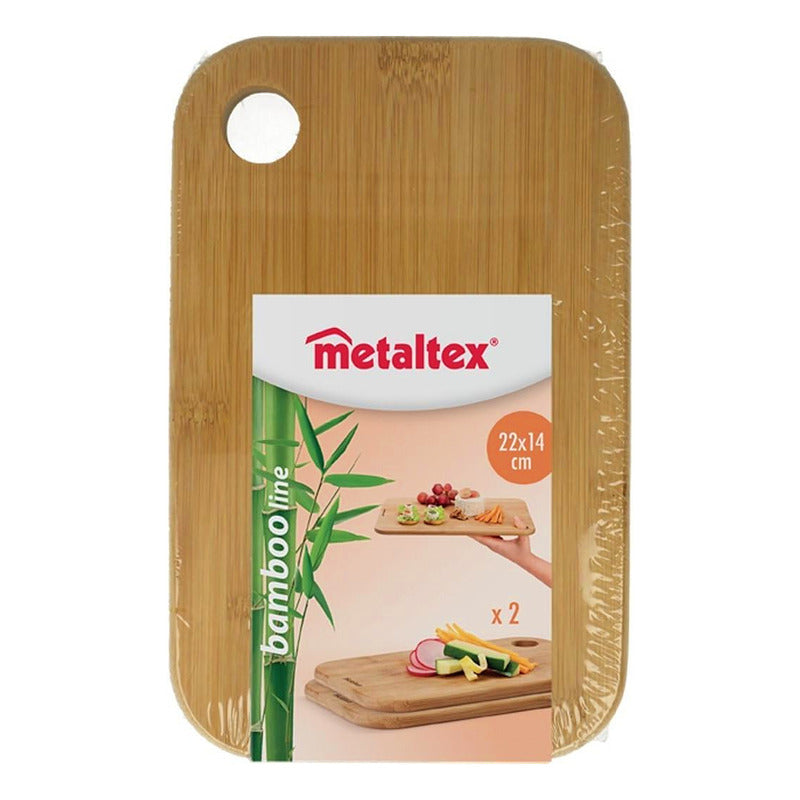 Set De 2 Tablitas Para Cortar De Bamboo Marca Metaltex®