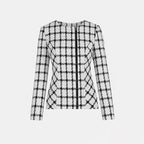 Chamarra Bouclé Houndstooth Para Dama Marca Vanity®
