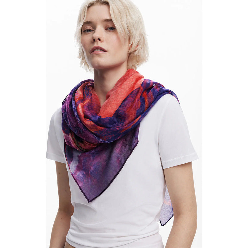 Pashmina Ligera Casual Para Mujer Marca Desigual® Multicolor 25sawa45/3008 Unitalla