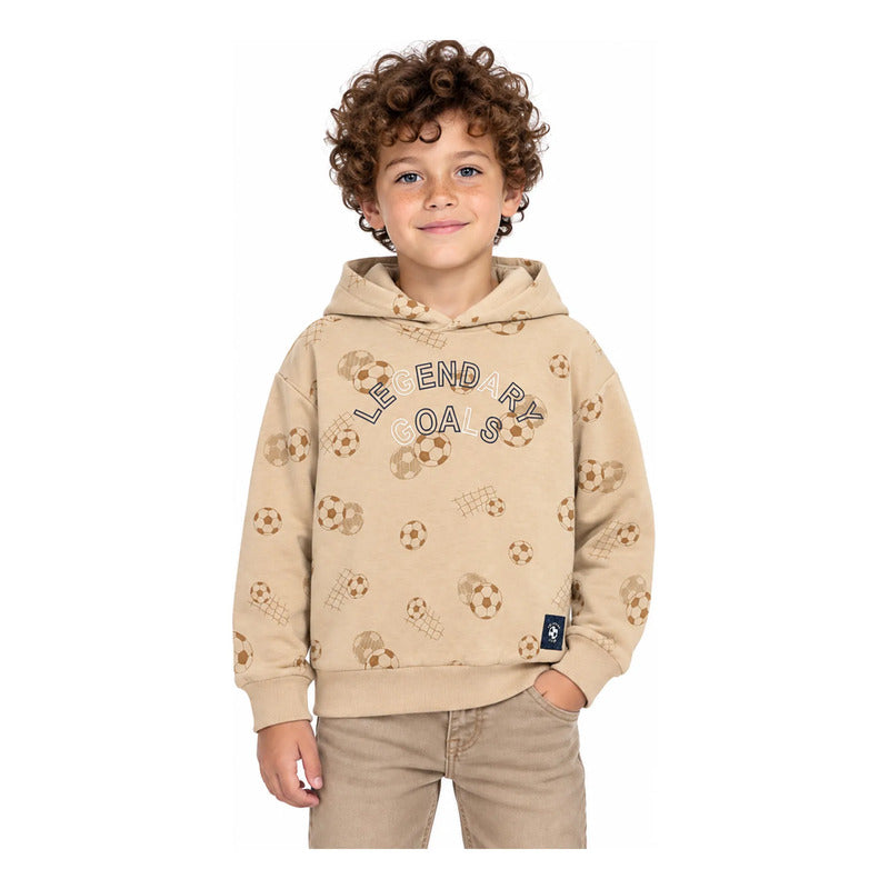 Sudadera Ligera Para Niño Mod.3435 Marca Mayoral® 4 Años Nuez Pelotas