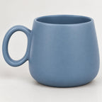 Taza Tarro De Cerámica 600ml Con Asa Diseño Minimalista Azul 2415-5676 Liso