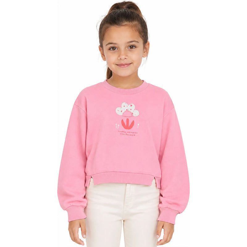 Sudadera Casual Para Niña Mod. Zkgap0202 Marca Zippy® 7-8 Años Rosa Lisa