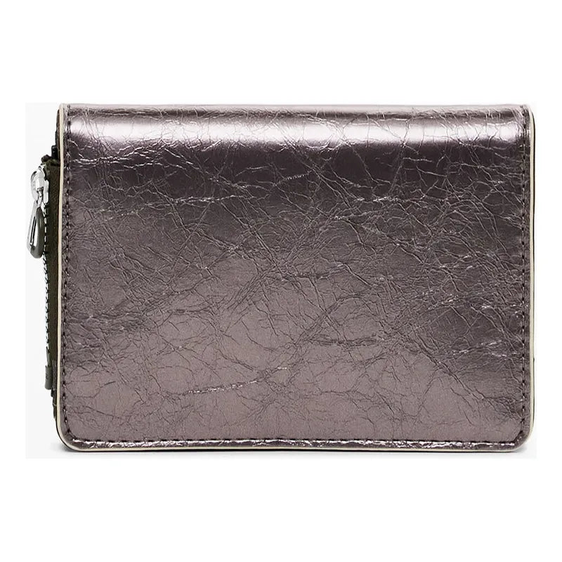 Monedero Pequeño Para Mujer Mod. 25wayp38/9067 Desigual® Gris Metalizado