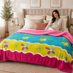 Edredón Jumbo De Borrega King Size 2.30mx2.40m Providencia® Mayra Multicolor