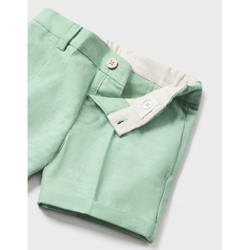 Bermuda Lino Para Bebe Mod.1237 Eucalipto Marca Mayoral®