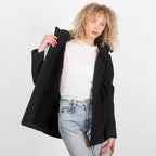 Chamarra Para Mujer Mod.dw89-pol7888 Marca Greenlander® Negro 2xg Lisa