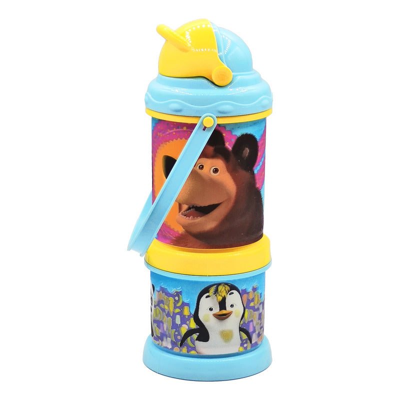 Botella De Agua Con Compartimento Diseño Infantil