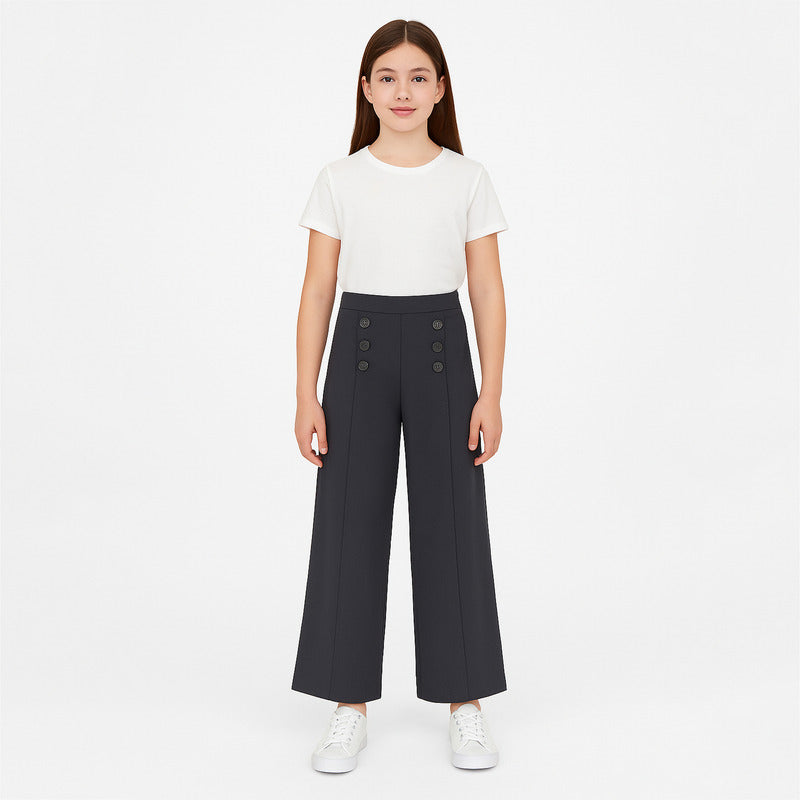 Pantalón Acampanado Para Niña Mod.6534 Marca Mayoral® Gris Oscuro Liso 12 Años
