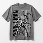 Playera Oversize Fit De Hombre Simbionte Mascara De Latex® Gris Oscuro Simbionte M Lisa