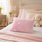 Almohada Infantil Pillow Suave Con Diseño Rosa Claro
