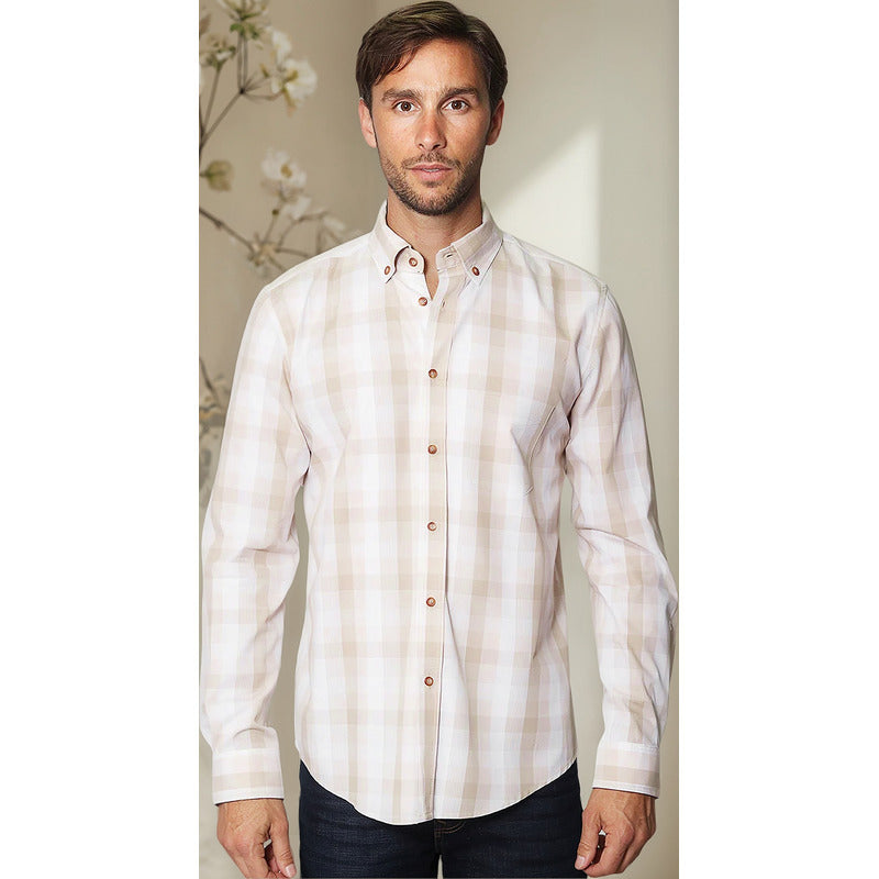 Camisa Para Hombre Regular Fit Mod. B45103 Marca Bobois®