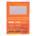 Paleta De Sombras Beauty Creations Hot Fire Con 12 Tonos Multi Satin Y Mate