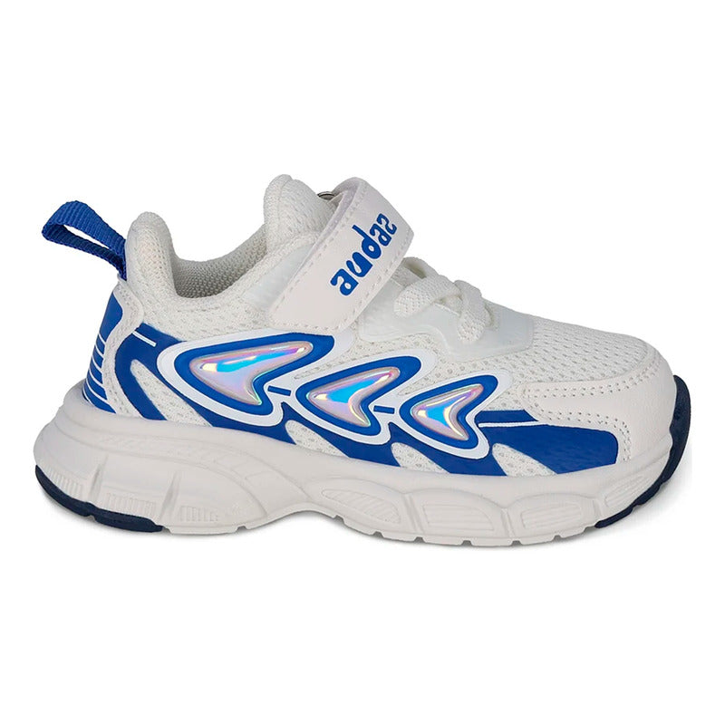 Tenis Para Niño Mod.205200b Marca Coqueta Y Audaz® Blanco 15 Mx Lisa