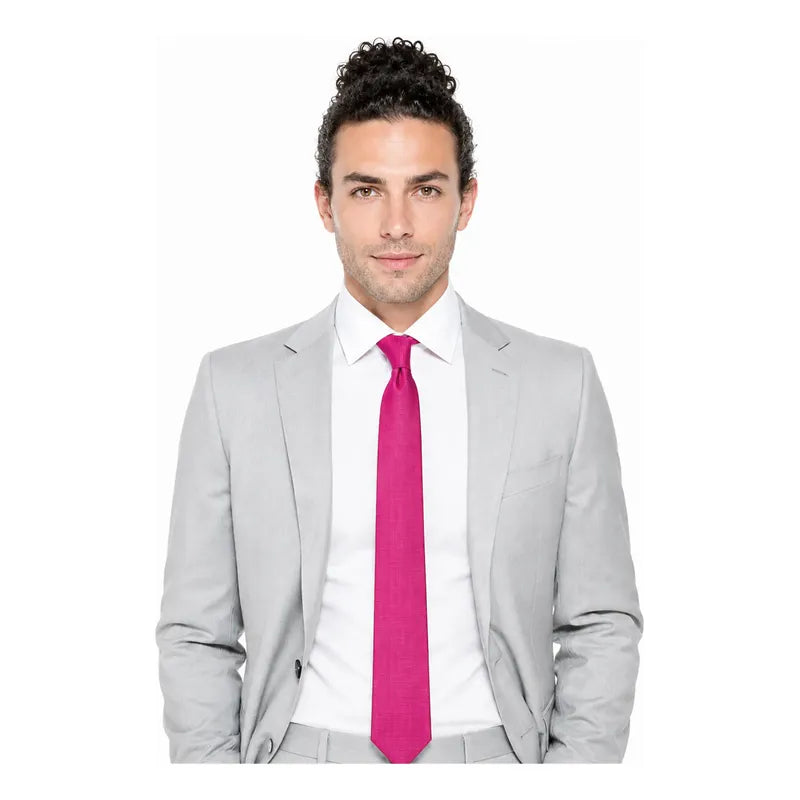 Corbata Elegante Para Hombre Eventos Y Negocios Marca Cotu® Fucsia Texturizado 164 Cm