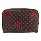 Cosmetiquera Pequeña Mod. Ji248 Marca Jaime Ibiza® Chocolate Corazones